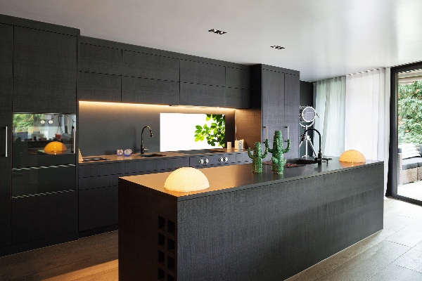 Spatplaat keuken Bladeren