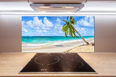 Glazen achterwand keuken Tropisch strand