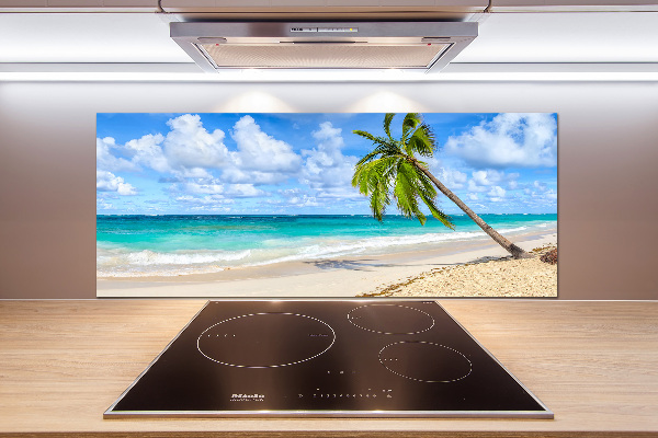 Glazen achterwand keuken Tropisch strand
