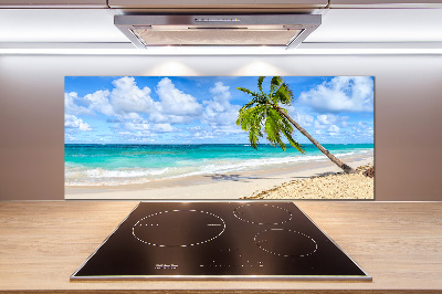 Glazen achterwand keuken Tropisch strand