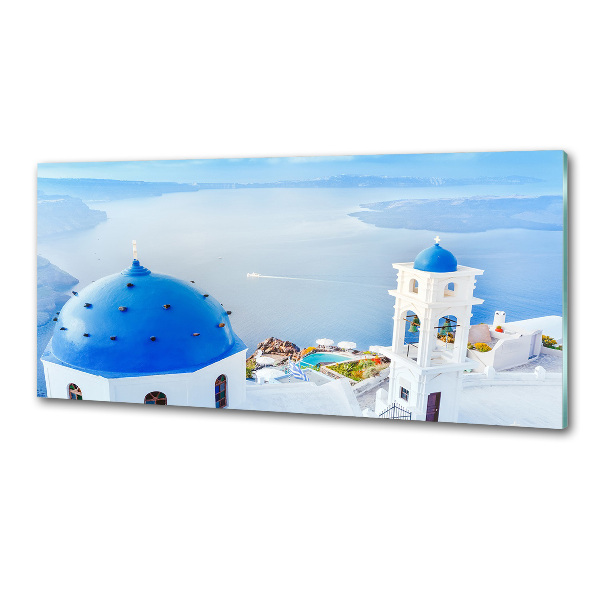 Glazen achterwand keuken Santorini, Griekenland