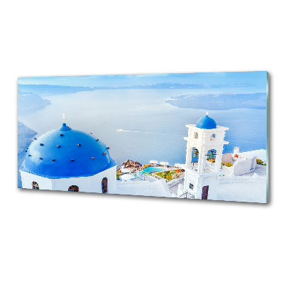 Glazen achterwand keuken Santorini, Griekenland