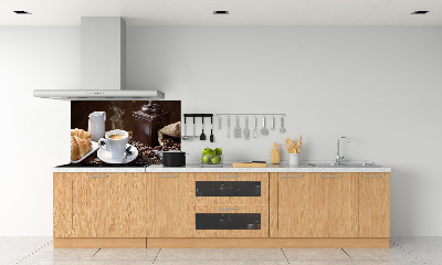 Spatplaat keuken Croissants en koffie