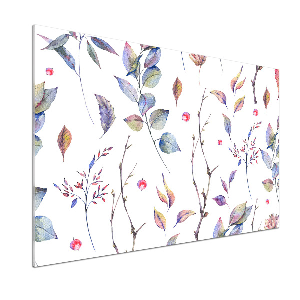 Glazen achterwand keuken Bladeren