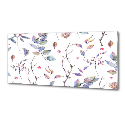 Glazen achterwand keuken Bladeren