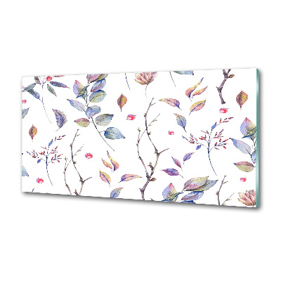 Glazen achterwand keuken Bladeren