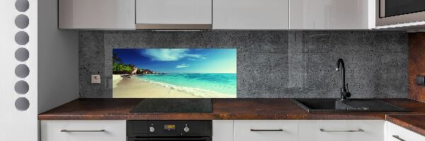 Achterwand keuken strand op de Seychellen