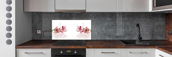 Glazen achterwand keuken Orchidee