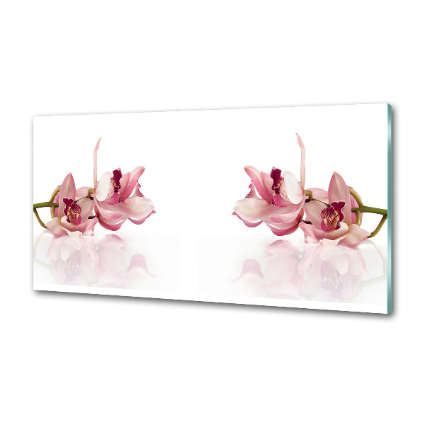 Glazen achterwand keuken Orchidee