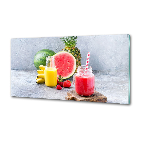 Glazen achterwand keuken Fruitcocktail