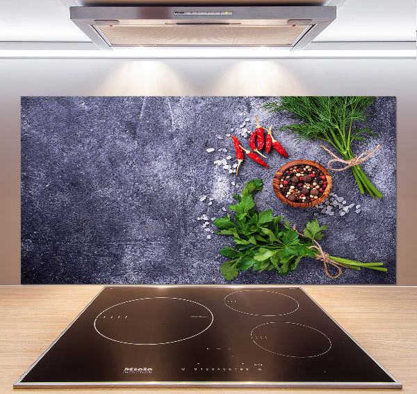 Achterwand keuken Kruiden en specerijen