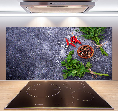 Achterwand keuken Kruiden en specerijen