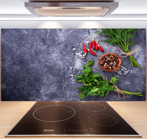 Achterwand keuken Kruiden en specerijen