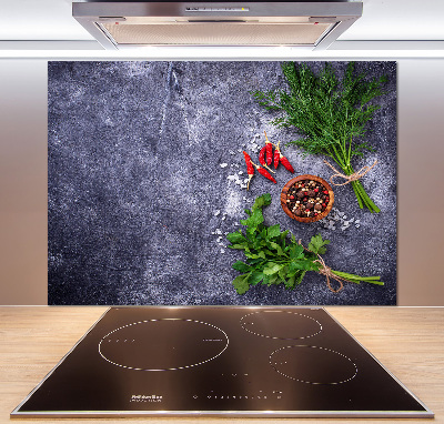 Achterwand keuken Kruiden en specerijen