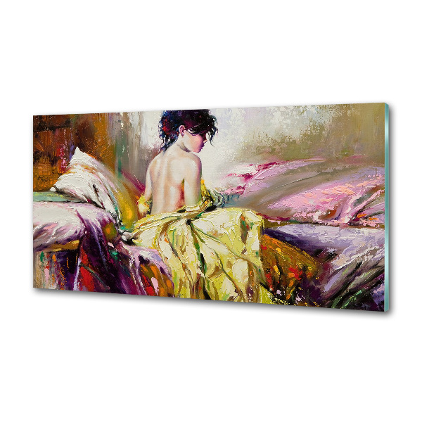 Spatplaat keuken Halfnaakte vrouw