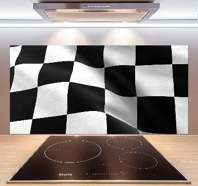 Glazen achterwand keuken Finishvlag