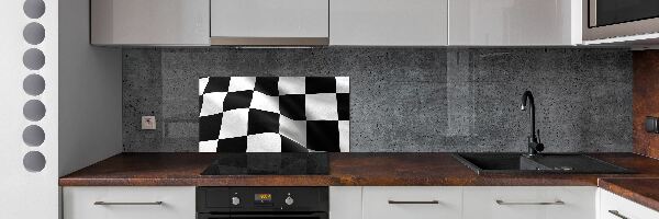 Glazen achterwand keuken Finishvlag