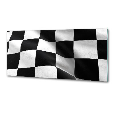 Glazen achterwand keuken Finishvlag