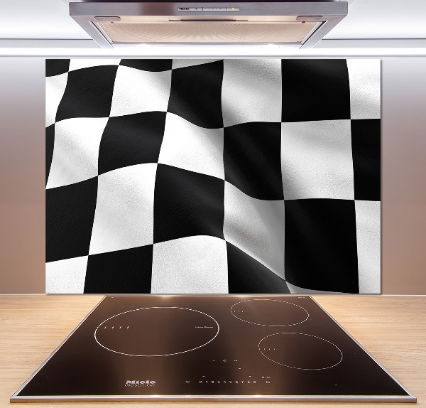 Glazen achterwand keuken Finishvlag