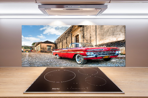 Spatplaat keuken Rode Chevrolet