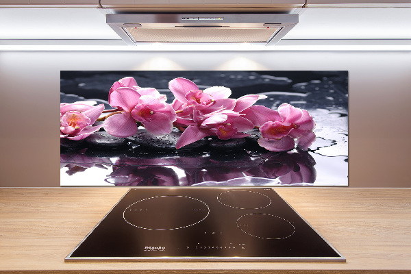 Spatplaat keuken Roze orchidee