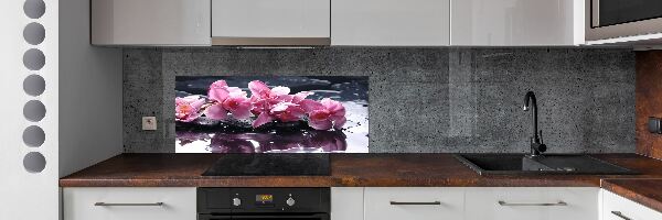 Spatplaat keuken Roze orchidee