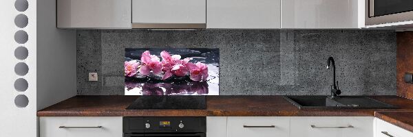 Spatplaat keuken Roze orchidee