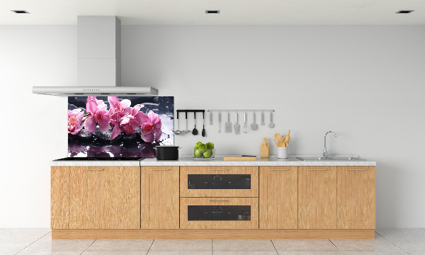 Spatplaat keuken Roze orchidee