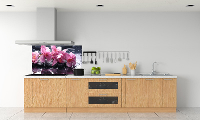 Spatplaat keuken Roze orchidee