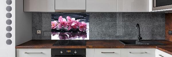 Spatplaat keuken Roze orchidee