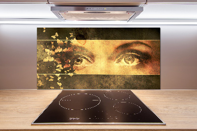 Spatplaat keuken Ogen en vlinders