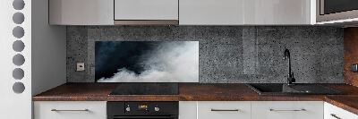 Spatscherm keuken Witte rook