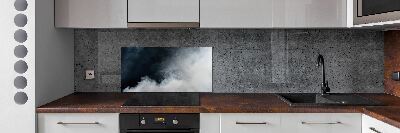 Spatscherm keuken Witte rook