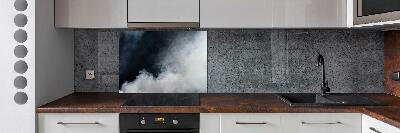 Spatscherm keuken Witte rook