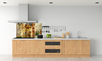 Glazen achterwand keuken Straten in Griekenland