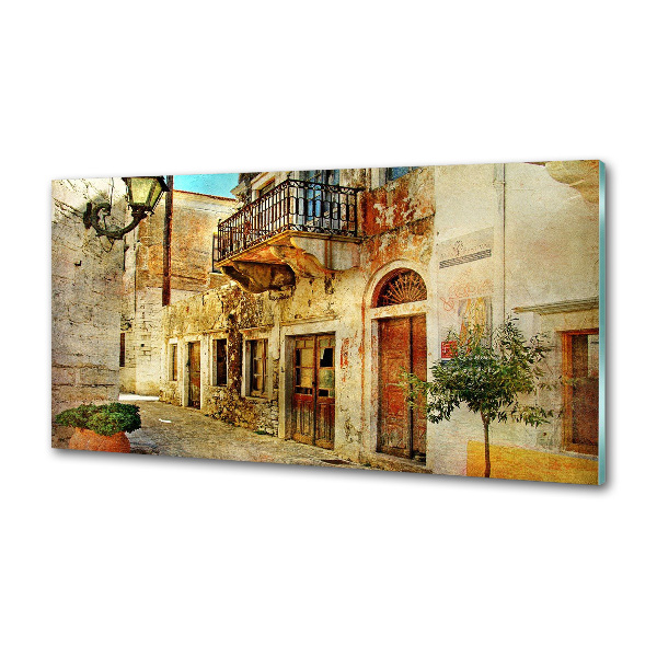 Glazen achterwand keuken Straten in Griekenland