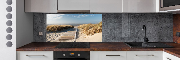 Spatplaat keuken Strandpad