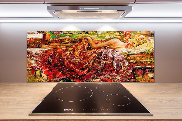 Keuken achterwand Slapende vrouw