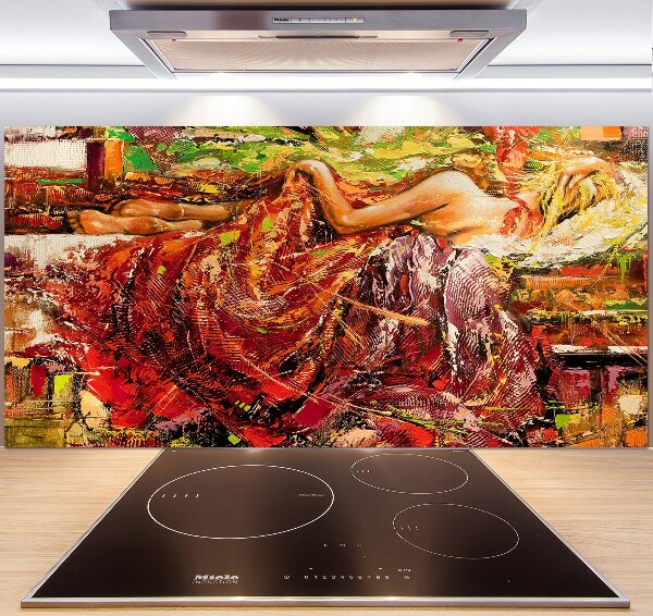 Keuken achterwand Slapende vrouw