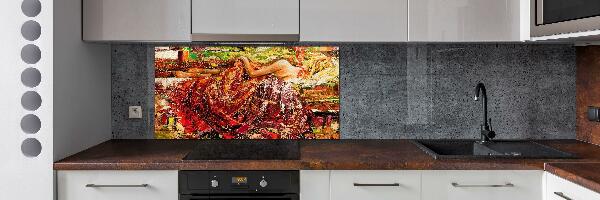 Keuken achterwand Slapende vrouw