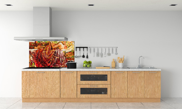 Keuken achterwand Slapende vrouw