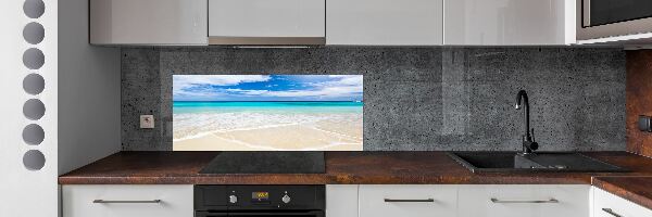 Spatscherm keuken Tropisch strand