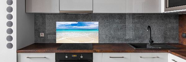 Spatscherm keuken Tropisch strand