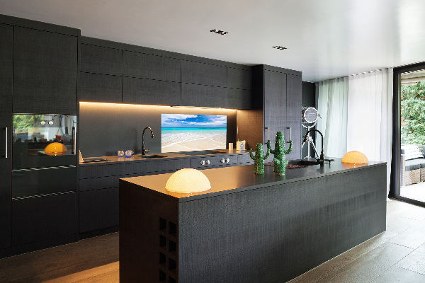 Spatscherm keuken Tropisch strand