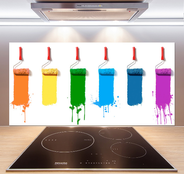 Glazen achterwand keuken Verfrollers