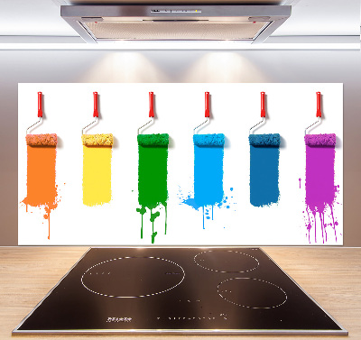 Glazen achterwand keuken Verfrollers