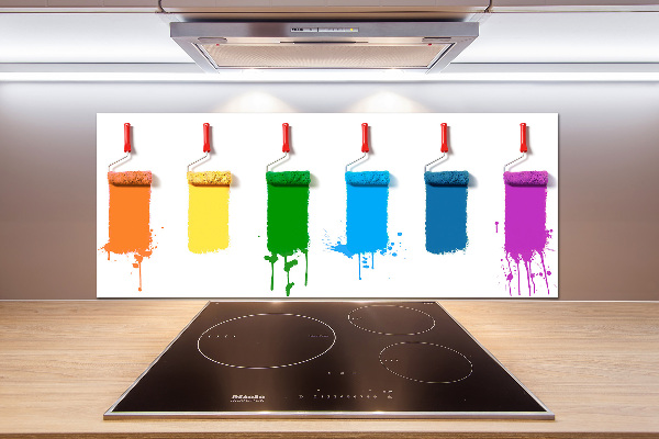 Glazen achterwand keuken Verfrollers