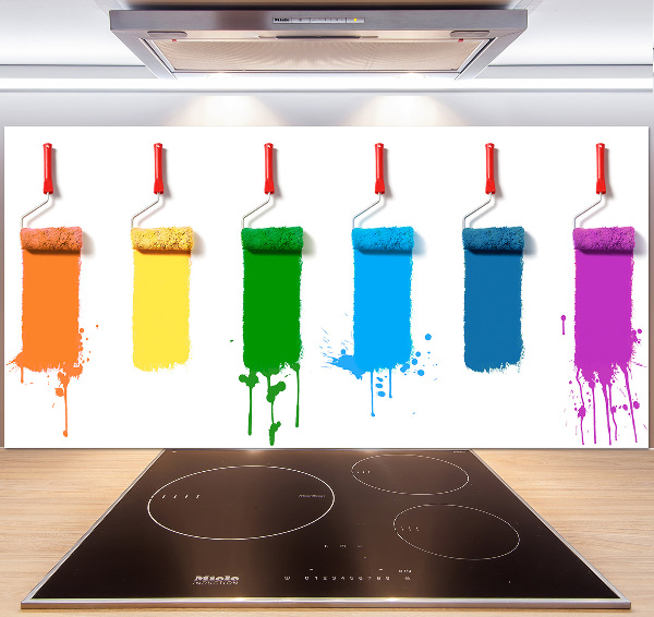 Glazen achterwand keuken Verfrollers