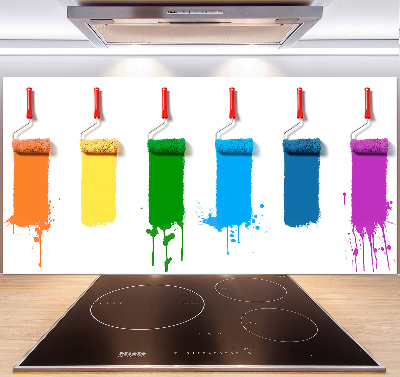 Glazen achterwand keuken Verfrollers