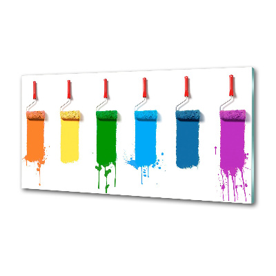 Glazen achterwand keuken Verfrollers